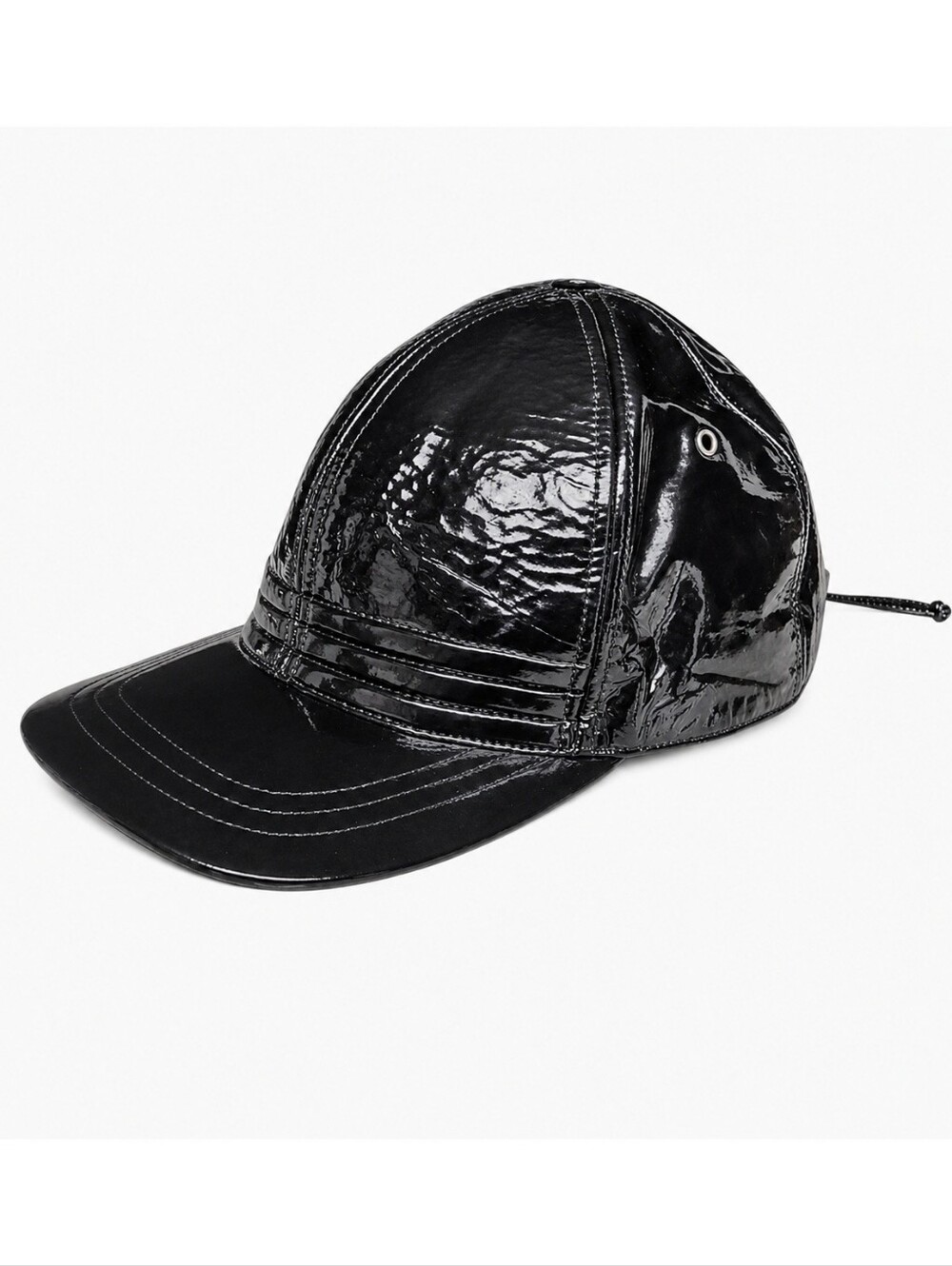 SKINGRAFT | Glossy Black Coated Hat | Avant-Garde S/M